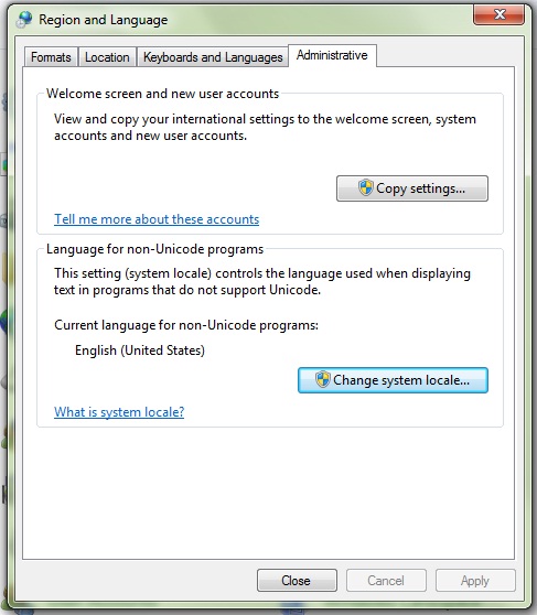 تنظیمات نرم افزار در ویندوز سون